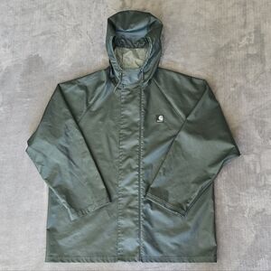 Carhartt Men's Lightweight PVC Hooded Rain Coat Jacket Size Medium